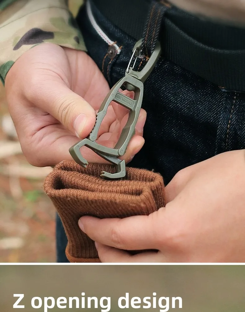 4 teile/paket Outdoor Camping Wandern Tragbare Kunststoff Handschuh Clip Taktische Kunststoff Karabiner – Detail 6