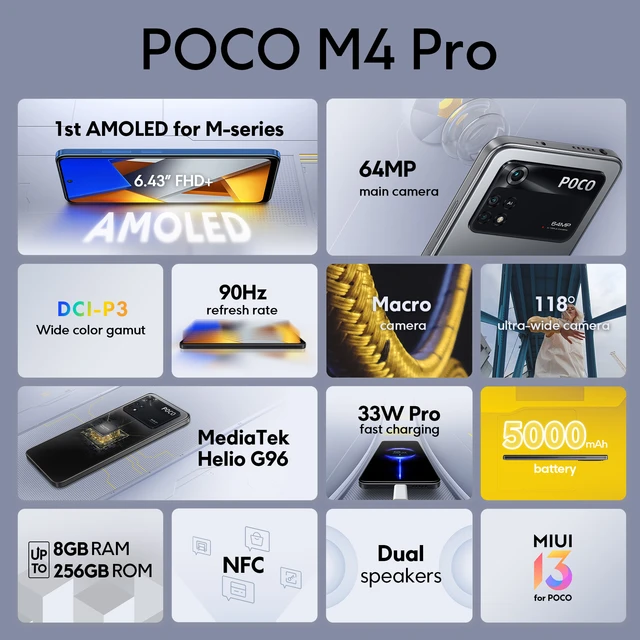 POCO M4 Pro 8GB RAM 256GB ROM - Cool Blue XIAOMI