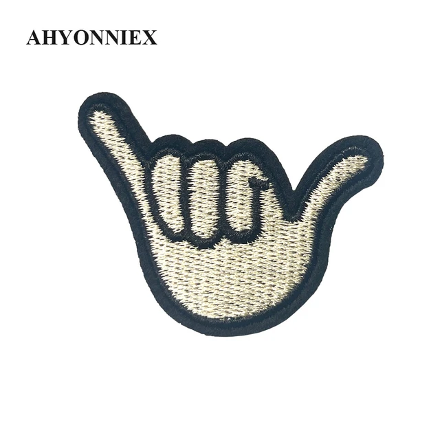 Hand Gesture Finger Cute Iron On Patches Sewing Embroidered Applique For  Jacket Clothes Stickers Badge Diy Apparel Accessories - Patches - AliExpress
