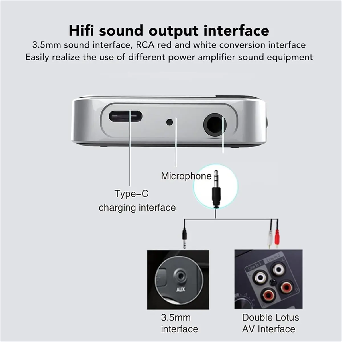 (A75T) 블루투스 5.2 송수신기, AptX Adaptive HD 어댑터, 듀얼 모드, 3.5mm AUX 커넥터를 갖춘 저지연 오디오