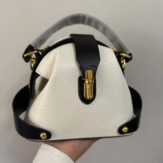 Nouveau Sac à bandoulière Vintage de luxe en cuir boucle en métal sac de messager classique décontracté ​   Sac à bandoulière pour femme 1