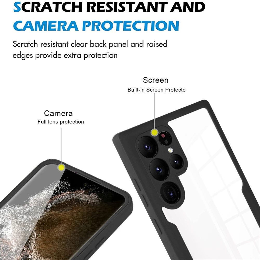 Full Body Clear Phone Case For Samsung Galaxy Series Soft Cover_voghion.com
