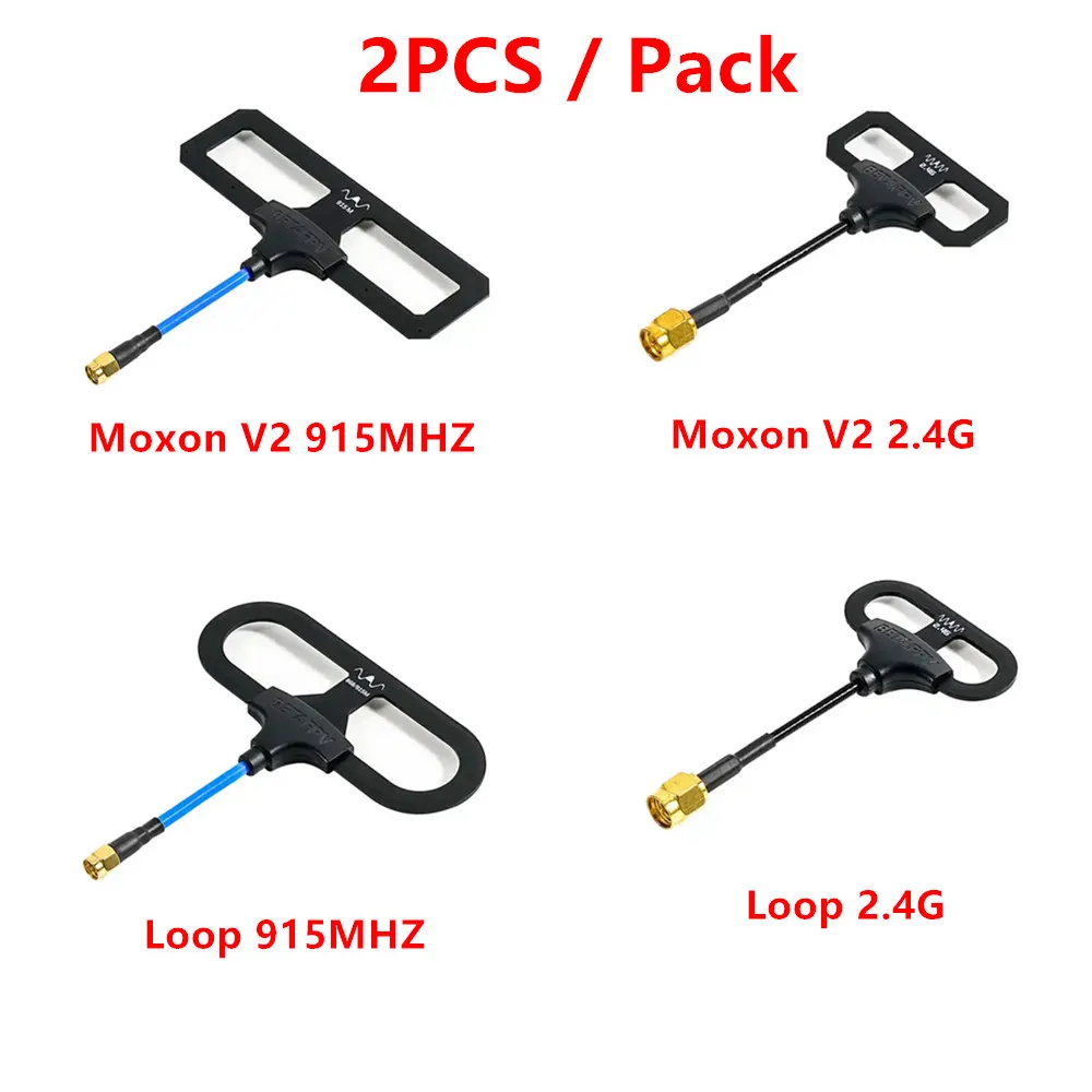 2Pcs Betafpv Moxon V2 / Loop Antenna 2.4G 915Mhz  For Elrs Micro Nano Tx Frsky Taranis Tbs Tango Radio Controller