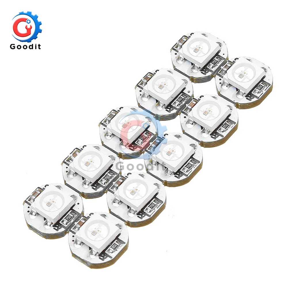 Bits Digital WS2812 RGB LED Ring Full Color Highlighting 5050 SMD Leds Strip Module Microcontroller DC 5V for Arduino 50Pcs