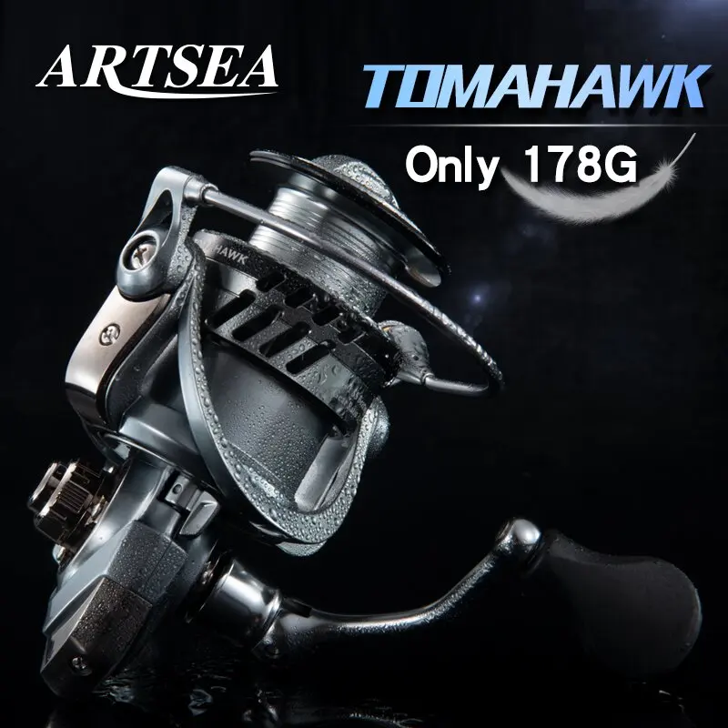 

ARTSEA Spinning Reel Trout Fishing Reel 5.2:1 8+1BBS SW800-SW5000 Saltwater Lure Reel Max Drag 9KG Power for Bass Pike