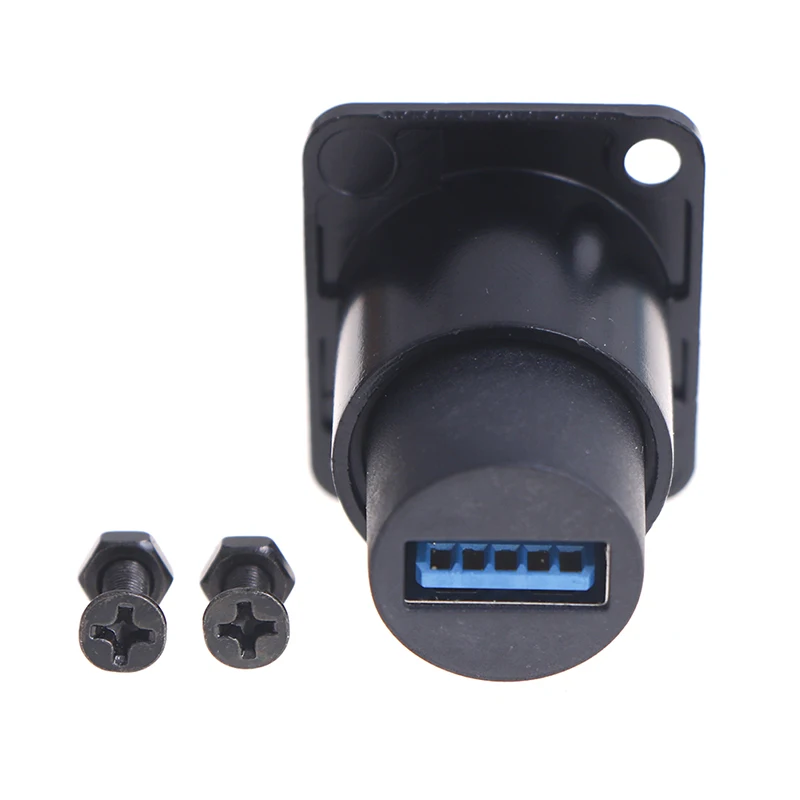 Electrical Sockets USB 3.0 Connector D Type Metal Double Pass Panel Mounting