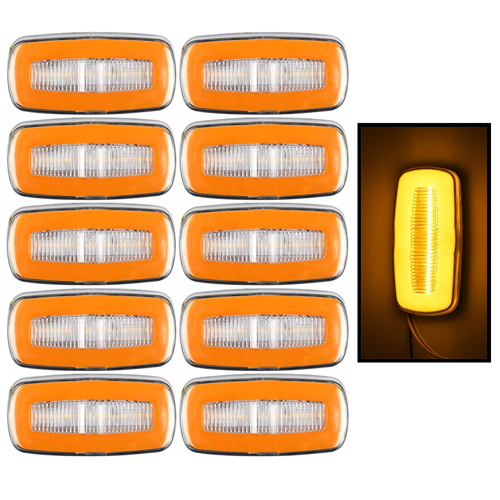 10PcsTruckClearanceLights12V24VSidePositionLightTrailerSide
