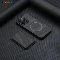 Magnetic Leather Card Holder Case with Magsafe Wireless Charging Compatibility for Oneplus 10T (Black)