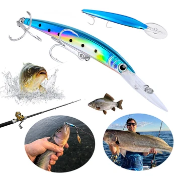 17cm 27g Minnow Plastic Hard Baits 3D Eyes Fishing Bait Artificial Bait Fishing Accessory 2