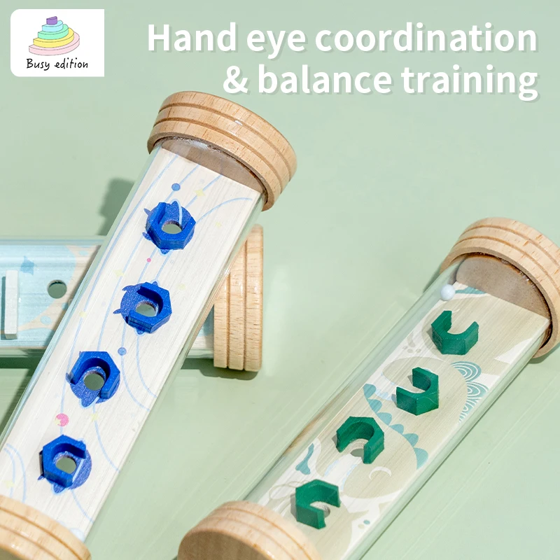 Children Palm Balance Ball Maze Wooden Early Education Puzzle Enlightenment Toy Hand Eye Coordination Training Thinking Training