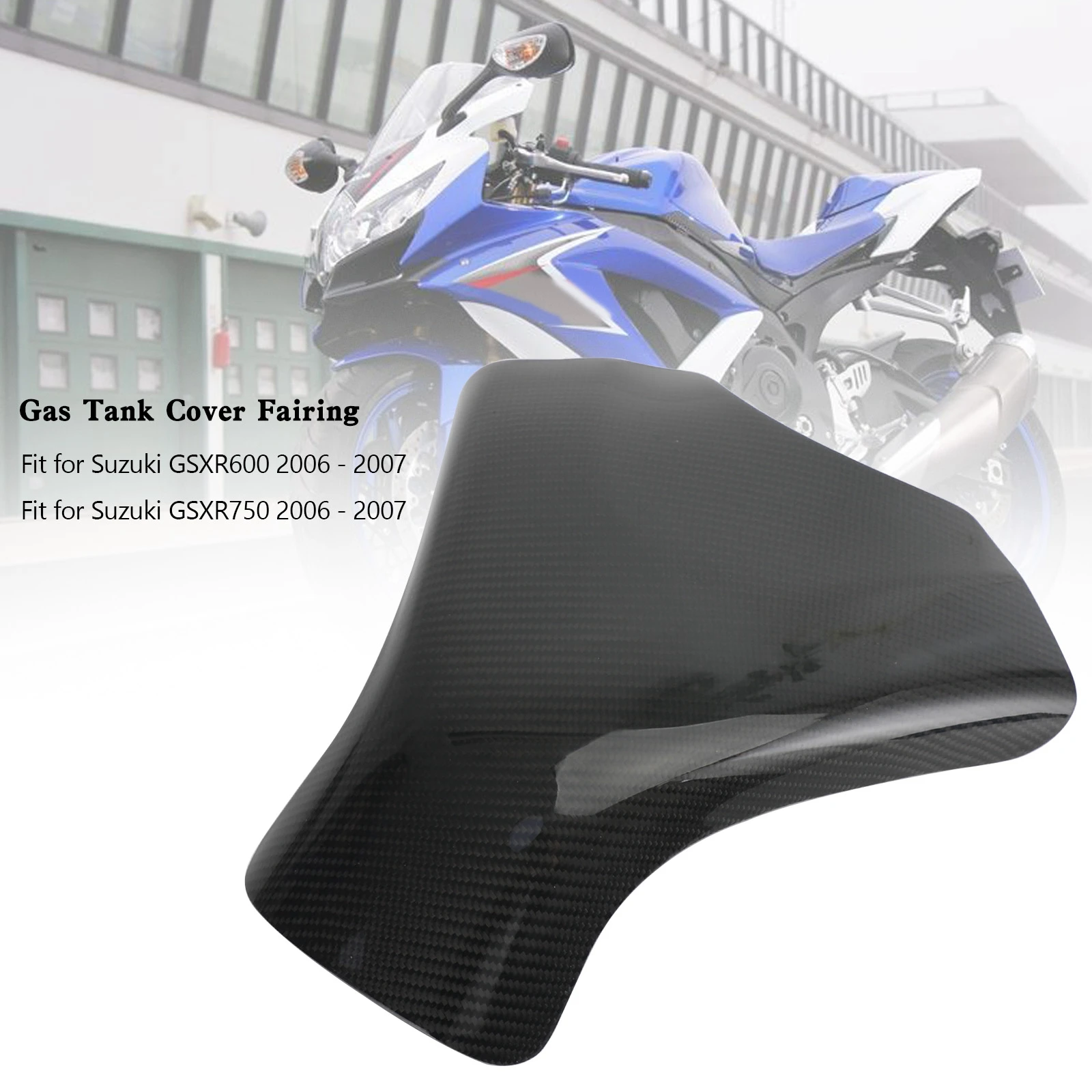 

Areyourshop Gas Tank Cover Fairing Protector for Suzuki GSXR600 GSXR 750 2006-2007 Carbon Motorcycle Accessories