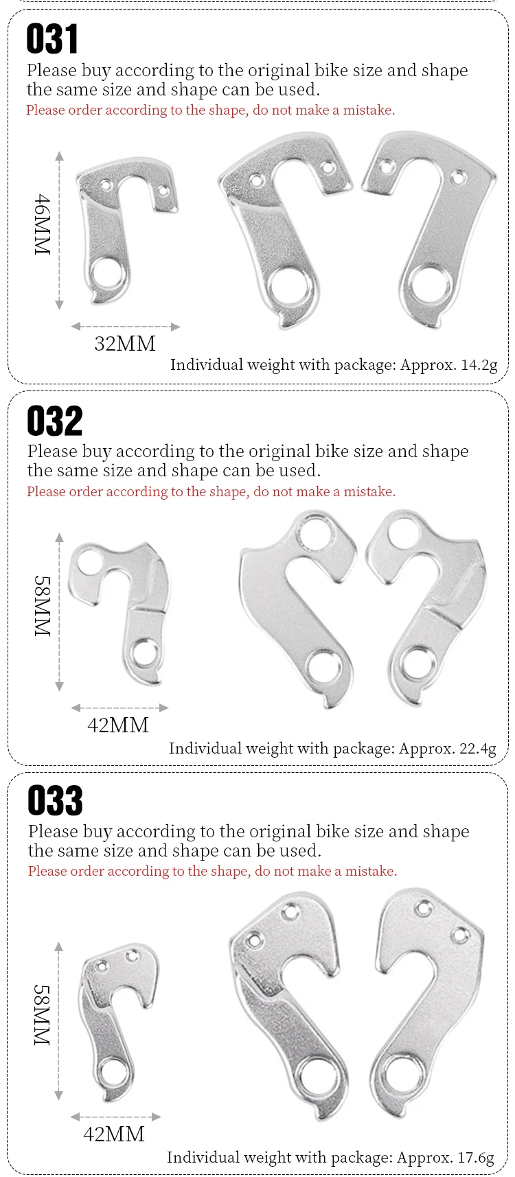 LEBYCLE MTB Rennrad Teile Schaltwerk Aufhänger Mountainbike Rahmen Getriebe Schwanz Haken Fahrrad Teile – Detail 3