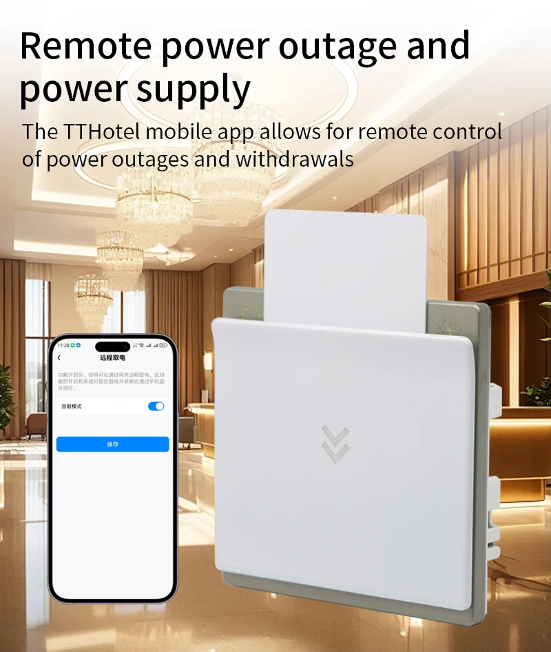 ES3-Wifi TTLOCK TTHotel Power Saver Energy Switch 13.56Mhz S50 RFID Card App Con