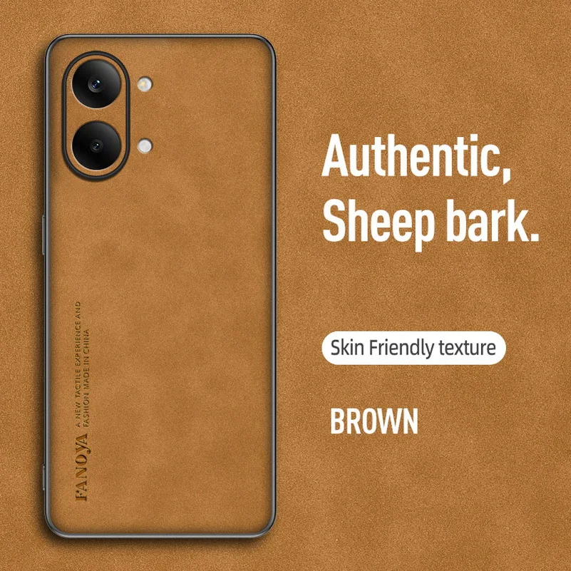 Elegant Plain Leather Suede Phone Case - Comfortable and Stylish Cover