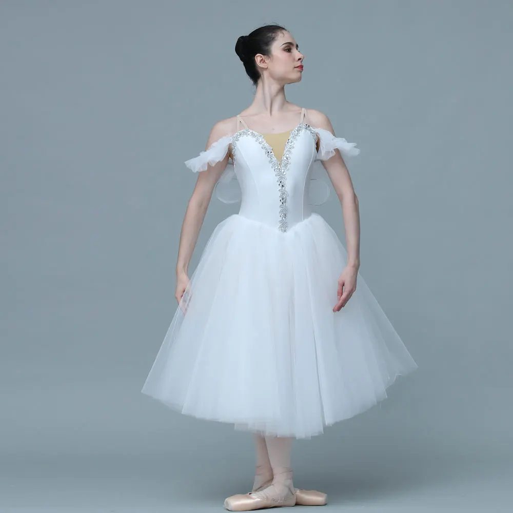 White with Wings Women Ballet Costume Dance Tutu Ballet Professional Ballet  Long | eBay