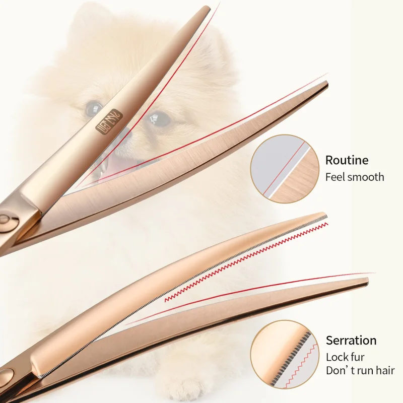 Fenice Rose Gold Pet Grooming Scissors 2