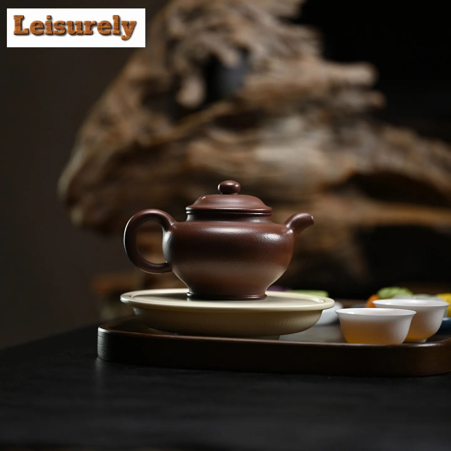 300ml Yixing Purple Clay Teapots Famous Master Handmade De Zhong Pot Raw Ore Di Cao Qing Mud Tea Brewing Kettle Zisha Tea Set