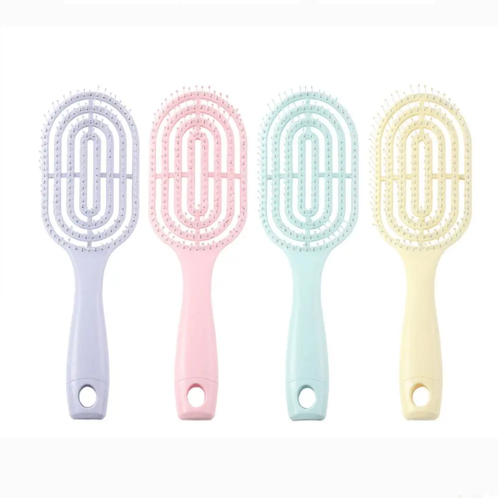 유연한 미용 헤어 스타일링 빗 부드러운 핀 마사지 빗 헤어 브러시 헤어 빗 젖은 머리와 마른 머리 모두 사용 가능