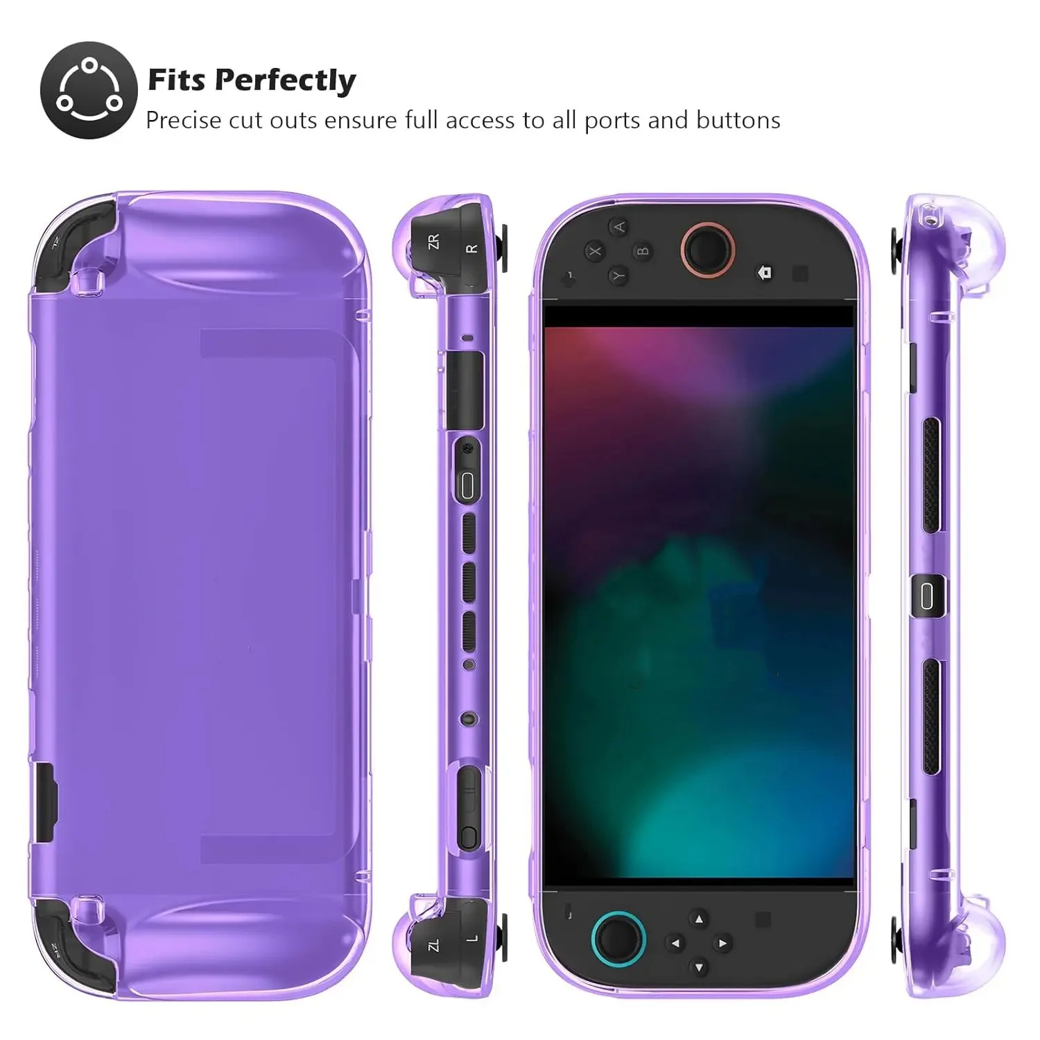 Clear Protective Case with Ergonomic Grip and Shock-Absorption