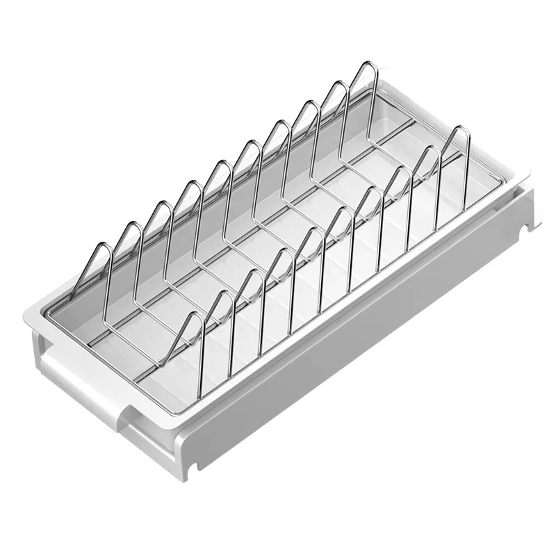 Kitchen Pull Out Dish Racks With Drainboard Drawer Storage Sliding Mesh Cabinet Basket for Accessorie Pull Out Cabinet Organizer 6