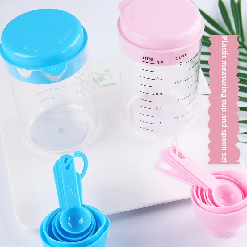 New Portable 7PCS/Set Plastic Measuring Cups with Spoons Measure Kitchen  Utensil Cooking Scoops Sugar Cake Baking Scales Spoon - AliExpress