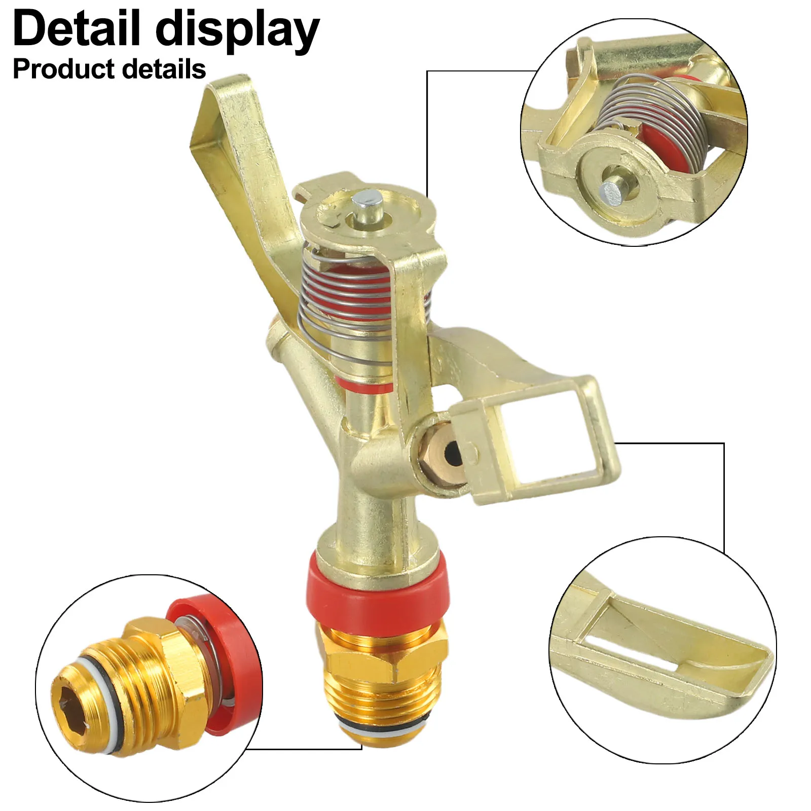 Messing Einstellbare Wasser Sprinkler Rasen Bewässerung Garten Bewässerung Spray Düse Bewässerung In-boden Sprinkler Bewässerung Gerät – Detail 4