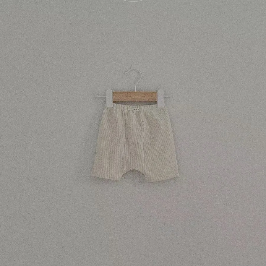 Cotton Shorts Casual Shorts Baby Solid Shorts Cotton Infant Pp Pants Cute Toddler Ribbed Leggings Summer Boy Girl Shorts Kids Clothes 0-24M