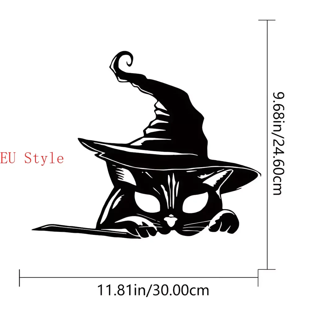 

1pc Black Cat Halloween Home Decor Metal Cat Silhouette Yard Signs Garden Patio Party Decorations Wall Hanging Decor Background
