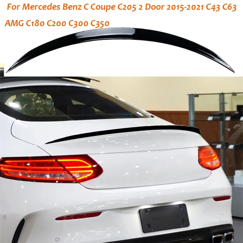 

Rear Spoiler For Mercedes Benz C Coupe C205 2 Door 2015-2021 C43 C63 AMG ABS C180 C200 C300 C350 Trunk Tail Tailgate Lip