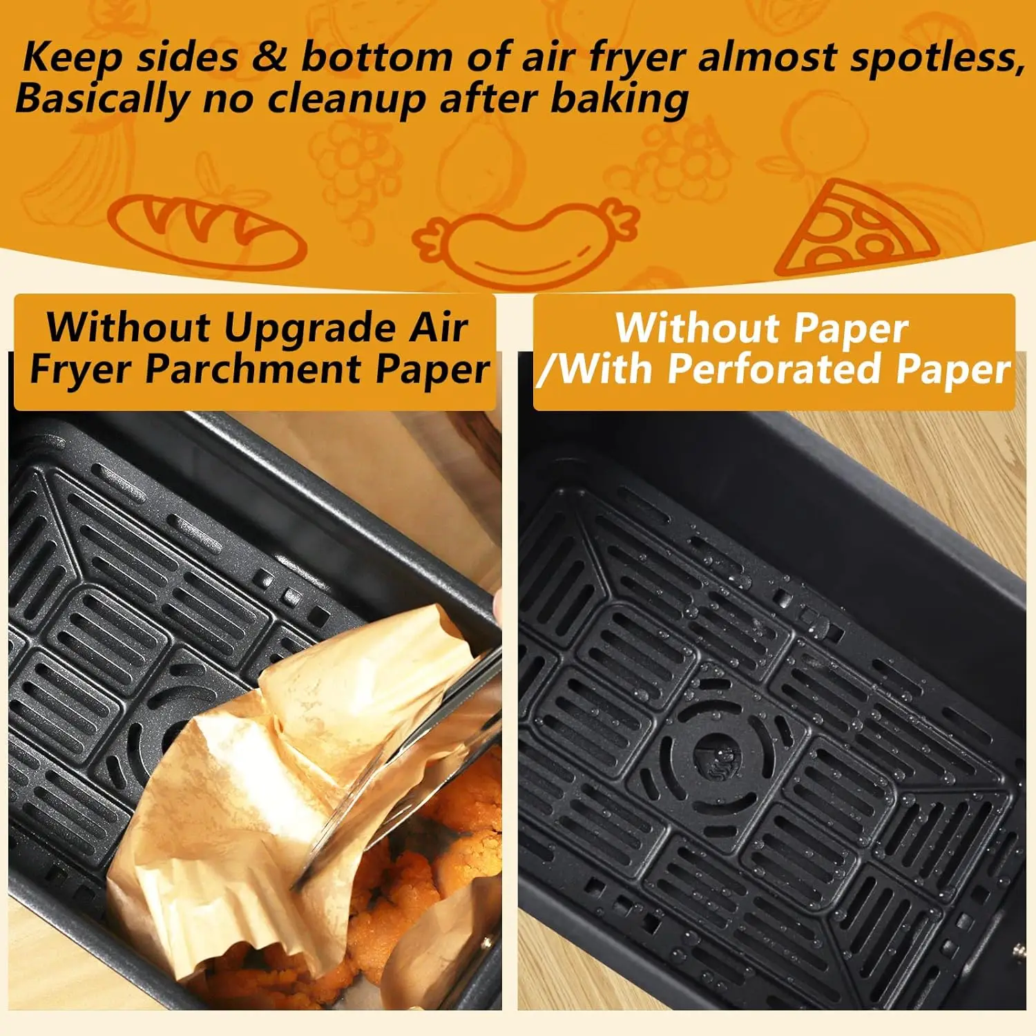 100 Fogli Di Carta Forno Rotonda Per Friggitrice Ad Aria, 16 Cm, Antiaderente E Forata, Compatibile Con Ninja AF300EU/AF400EU