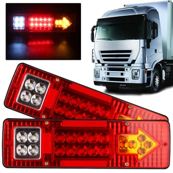 Car Light Assembly Reversing Lights Turn Signal Lamp Stop Lights 19LED Tail Lights 12V 24V For Trailer Lorries Boat Truck 1