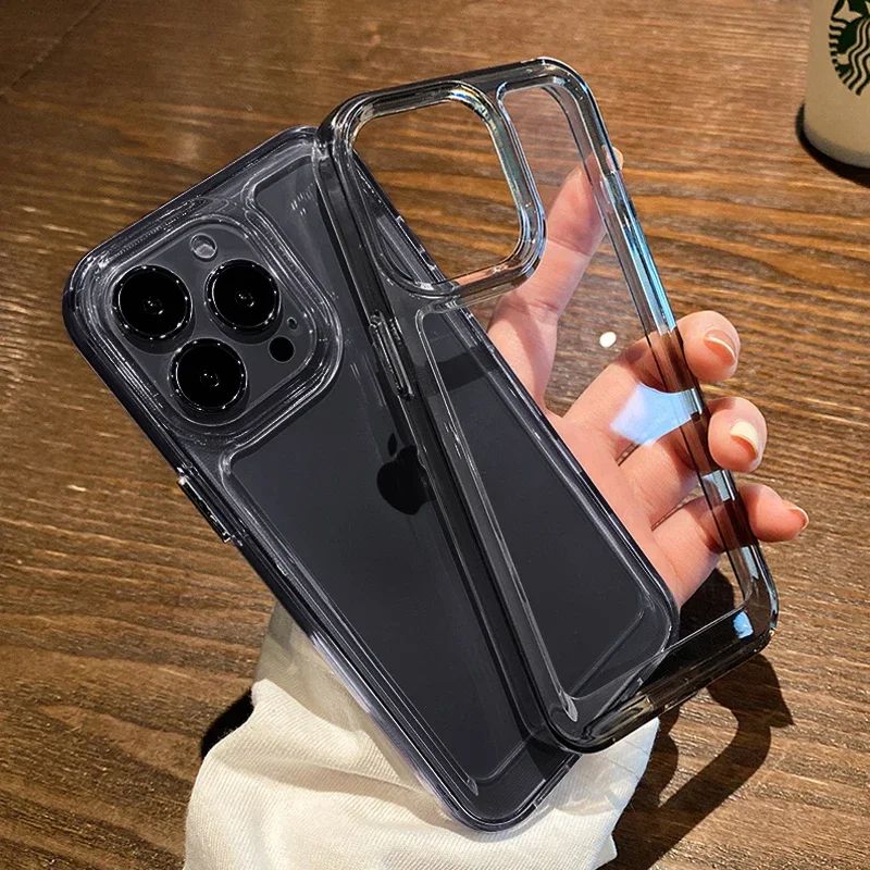 New Transparent Acrylic Clear Case for iPhone 16 Pro Max 16