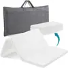 Tri-Fold Pack and Play Mattress Portable Crib Mattress Memory Foam Washable Cover Lightweight Storage Bag Travel Safe Sleep 2