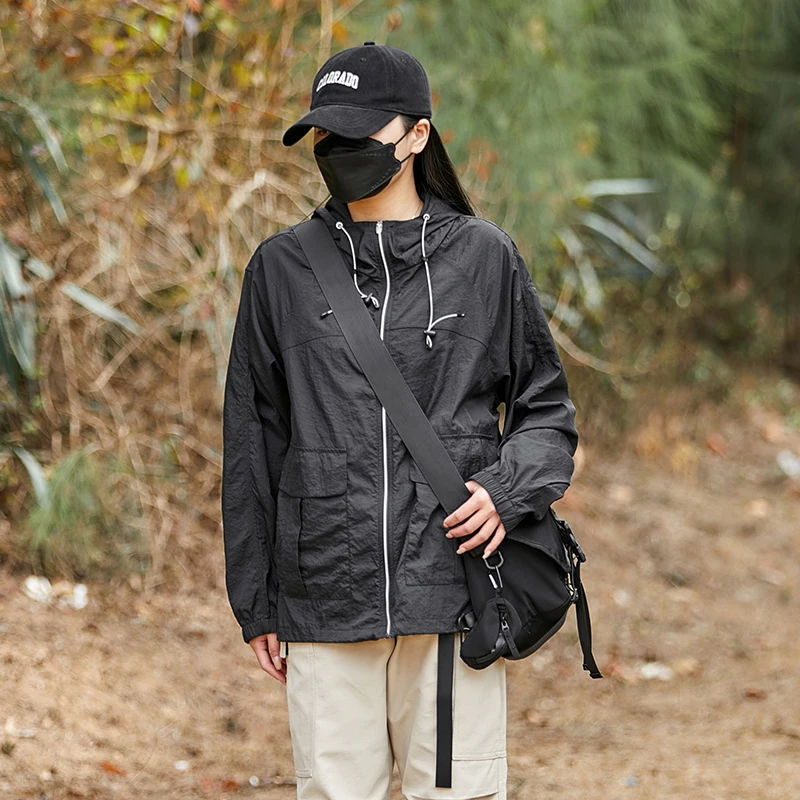 Summer Sun Protection Clothing Resistant Outdoor Jogging Sports Solid Color Quick Drying windbreaker Cool and Breathable Coat