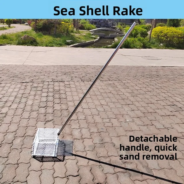 Special Beach Gathering ovel with Net Tool Clam Periwinkle Scallop ovel White Clam Yellow Clam ovel with Pole with ket 2