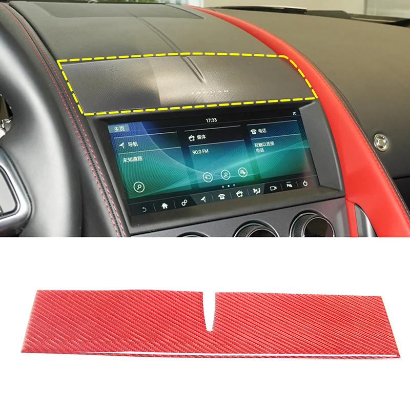 

For Jaguar F-TYPE 2013-2022 soft carbon fiber car central control Cover Trim sticker Car Accessories