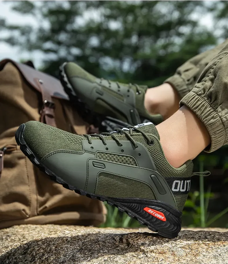 Atmungsaktive Wanderschuhe für Herren, Outdoor-Sportschuhe, taktische Trainingsstiefel, taktische Sportschuhe für Herren zum Wandern und Jagen – Detail 4