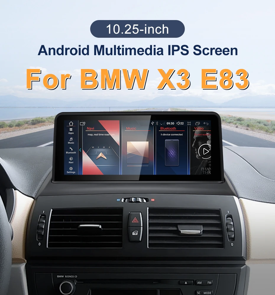 2024 New ID6 ID7 ID8 UI Android System Wireless Carplay AUTO For BMW X3 E83 2005