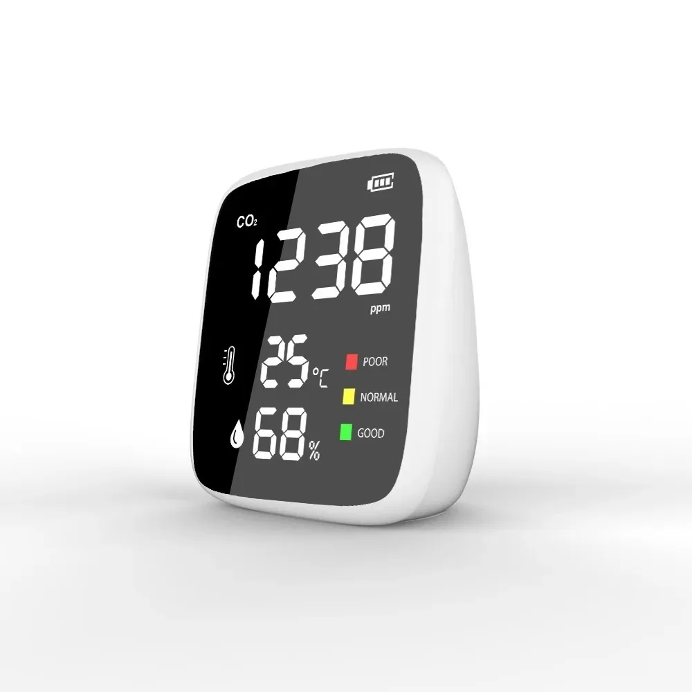 Mini DM1308B carbon dioxide detector LED screen display infrared sensor CO2 air quality monitoring