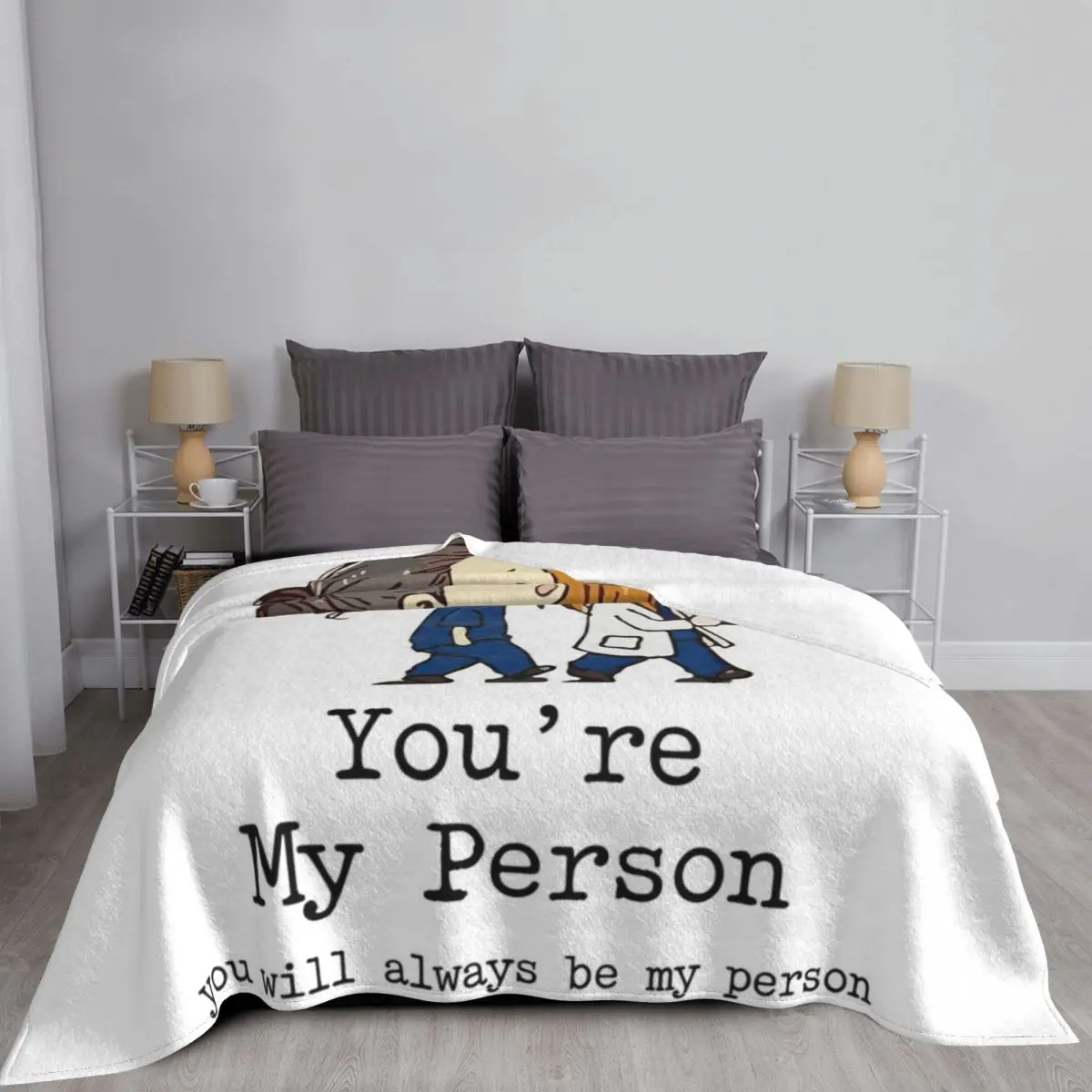Youre My Person 넌 항상 내 사람이 되어 줄 담요, 다목적 침대, 패셔너블한 푹신한 대형 모피 담요