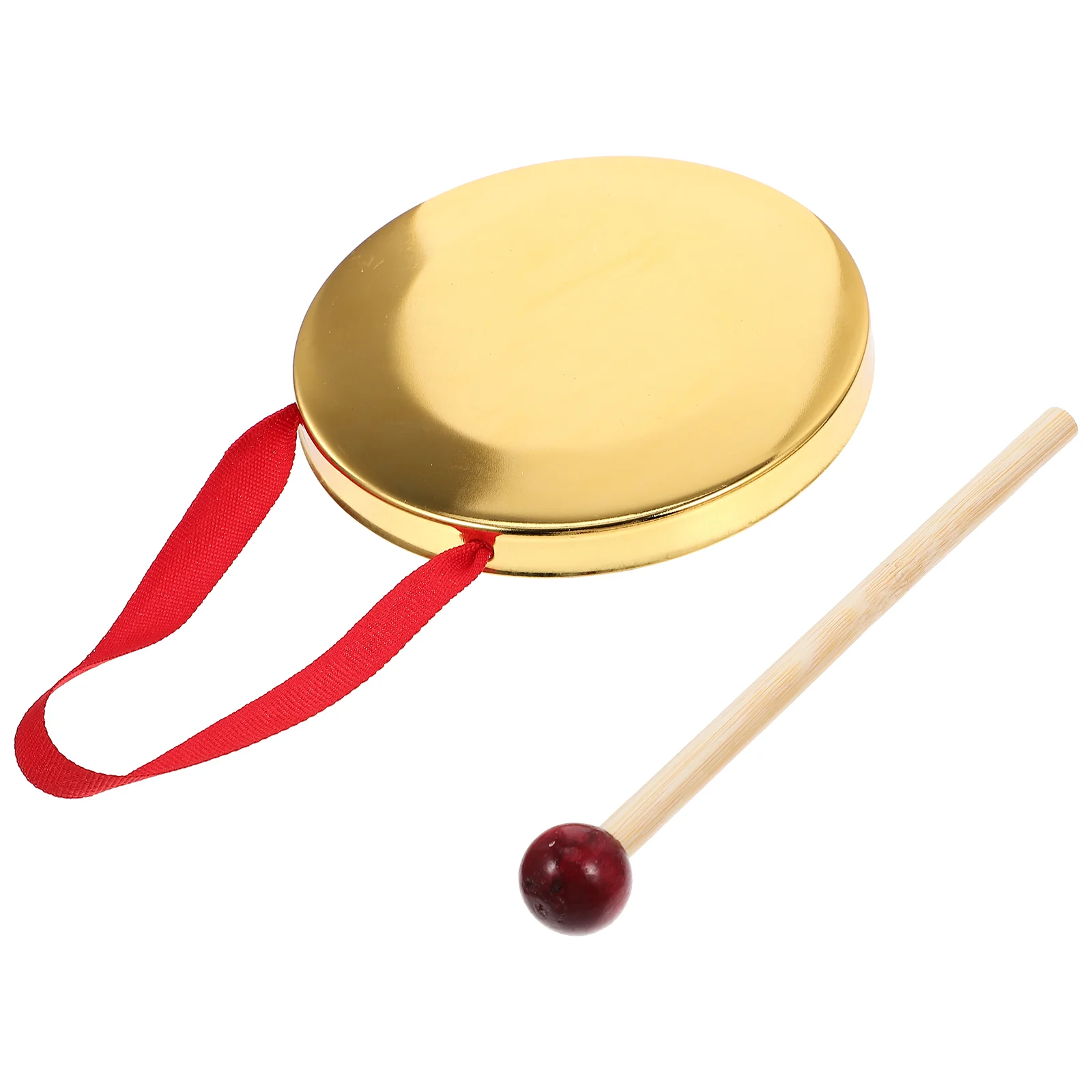 Portable Handheld Gong With Mallet Kids Percussion Toy Instrument Metal Gong For Safe Exquisite Cymbals Musical Instruments