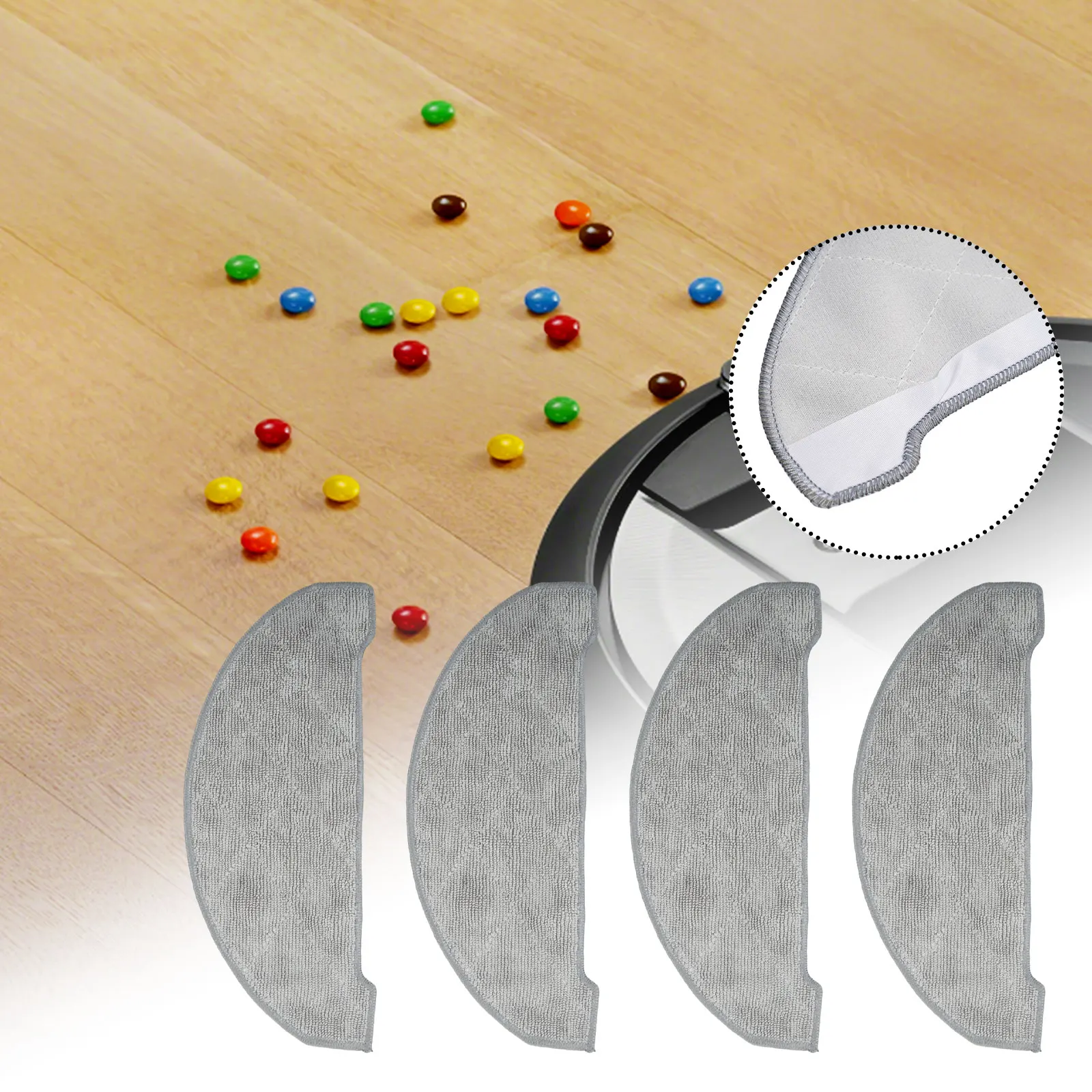 4/10 Pz Panno Mop Per Honiture Q6 Pro Laresar L6 Pro Airrobo T10 + Neabot Nomo N2 Robot Aspirapolvere Accessori Riutilizzabili