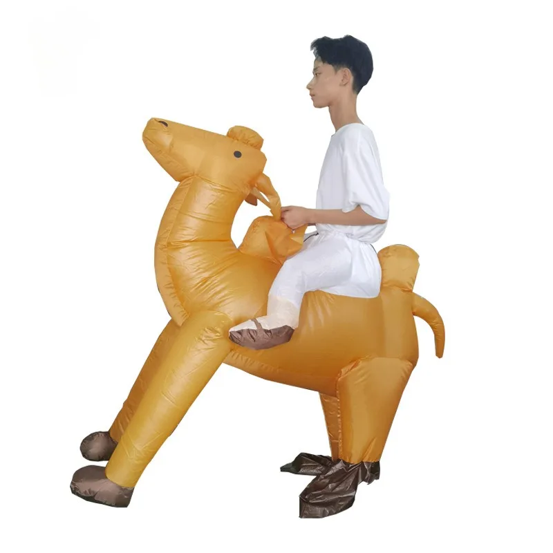 Riding Camel Inflatable Clothing Funny Annual Meeting Stage Props Stupid and Cute Cartoon Camel Inflatable inflatable accessory