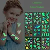 5 Sheets Luminous Tattoo Stickers Temporary Colorful Animal Dinosaur Tattoo Cute Tattoo Stickers Children's Body Tatto 1