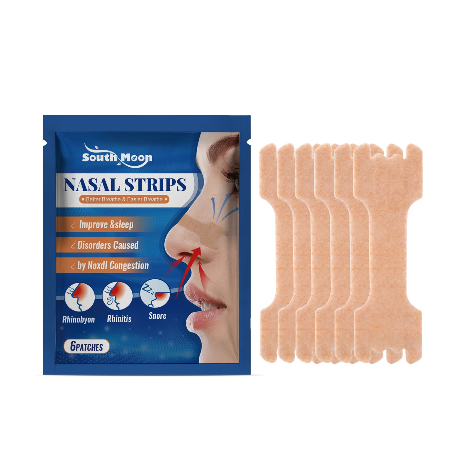 Anti-snoring nasal patches: Relieves poor breathing, nasal congestion, snoring, ventilation nasal patches