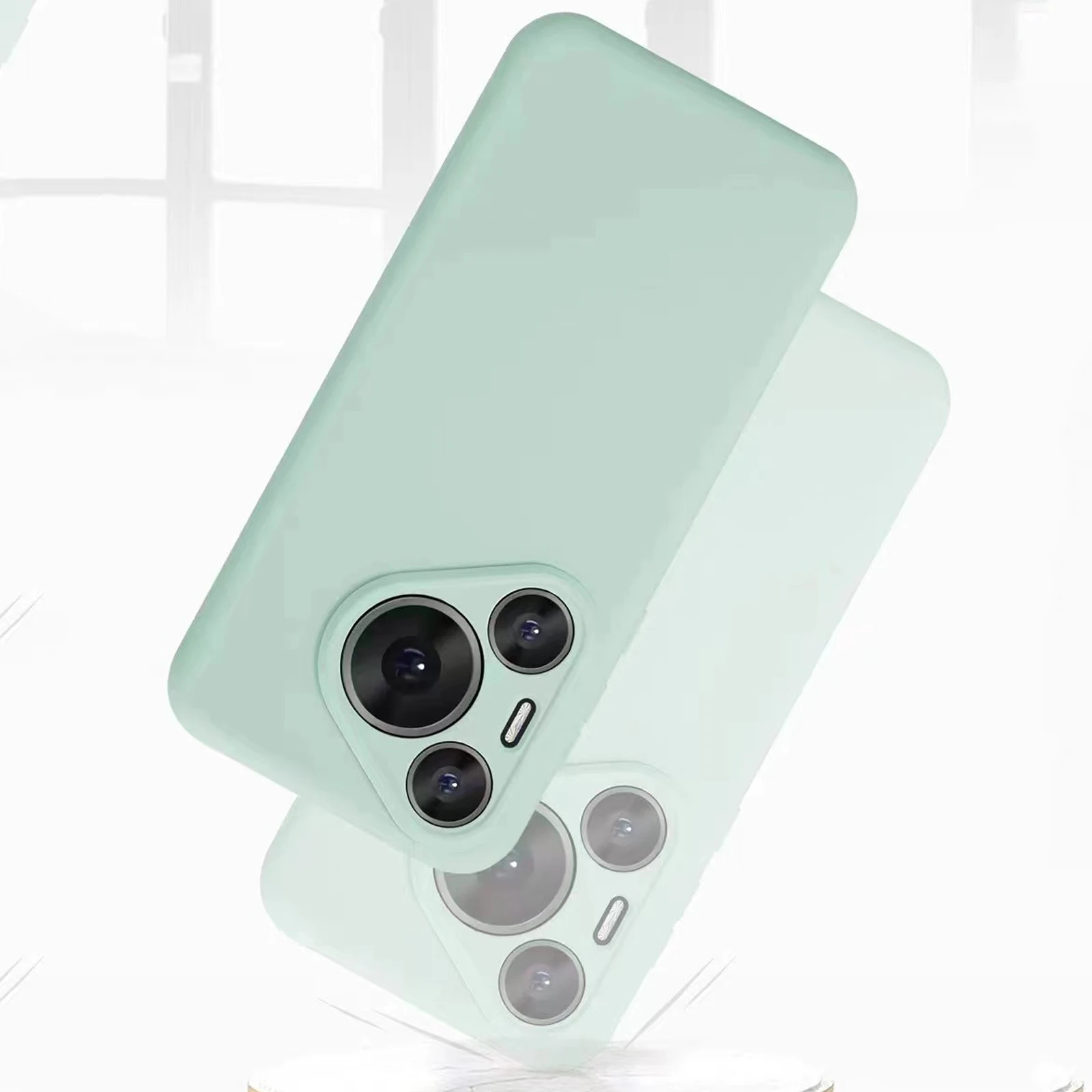 Shockproof Soft Liquid Silicone Case with Skin Fleece and Precise Cutouts