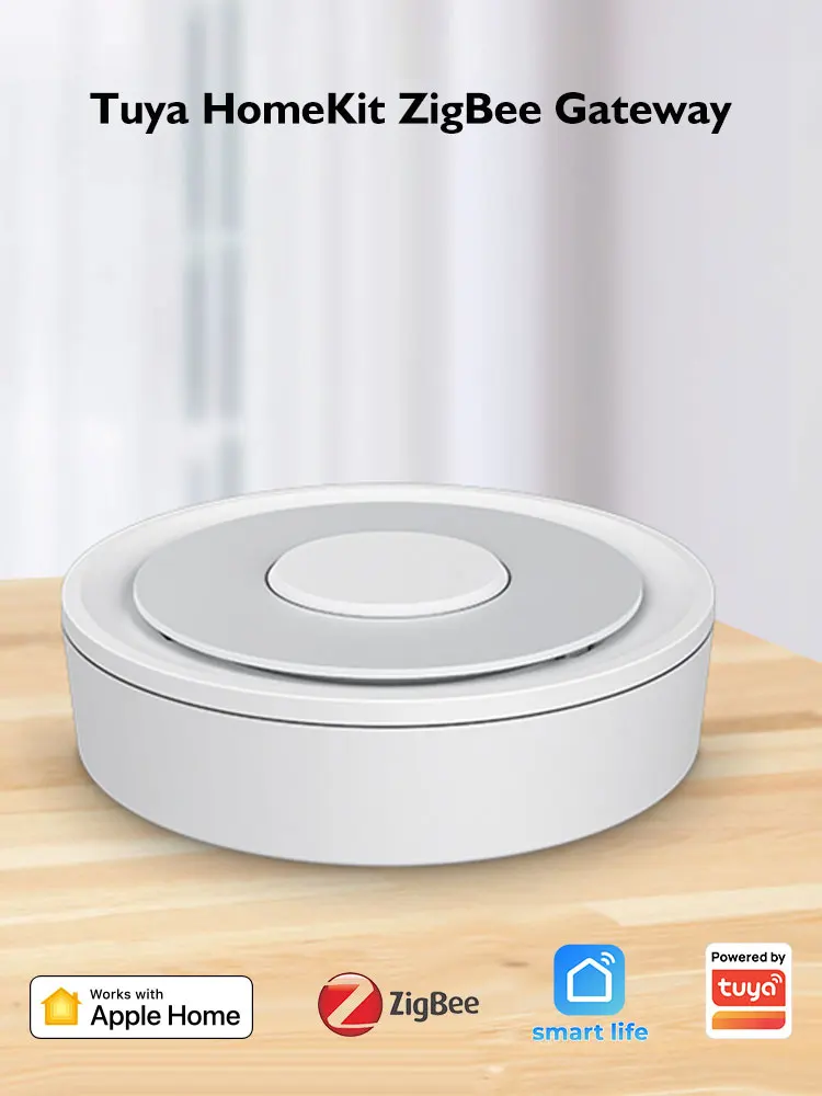 Tuya ZigBee Gateway Works with HomeKit App Alarm Host Smart Home Control Center with RJ45 Enthernet IoT Device