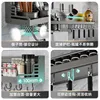 Kitchen Spice Organizer Space Aluminium Seasoning Storage Rack Knives Knife Holder Spoon Chopsticks Cutlery Holder Shelves 5
