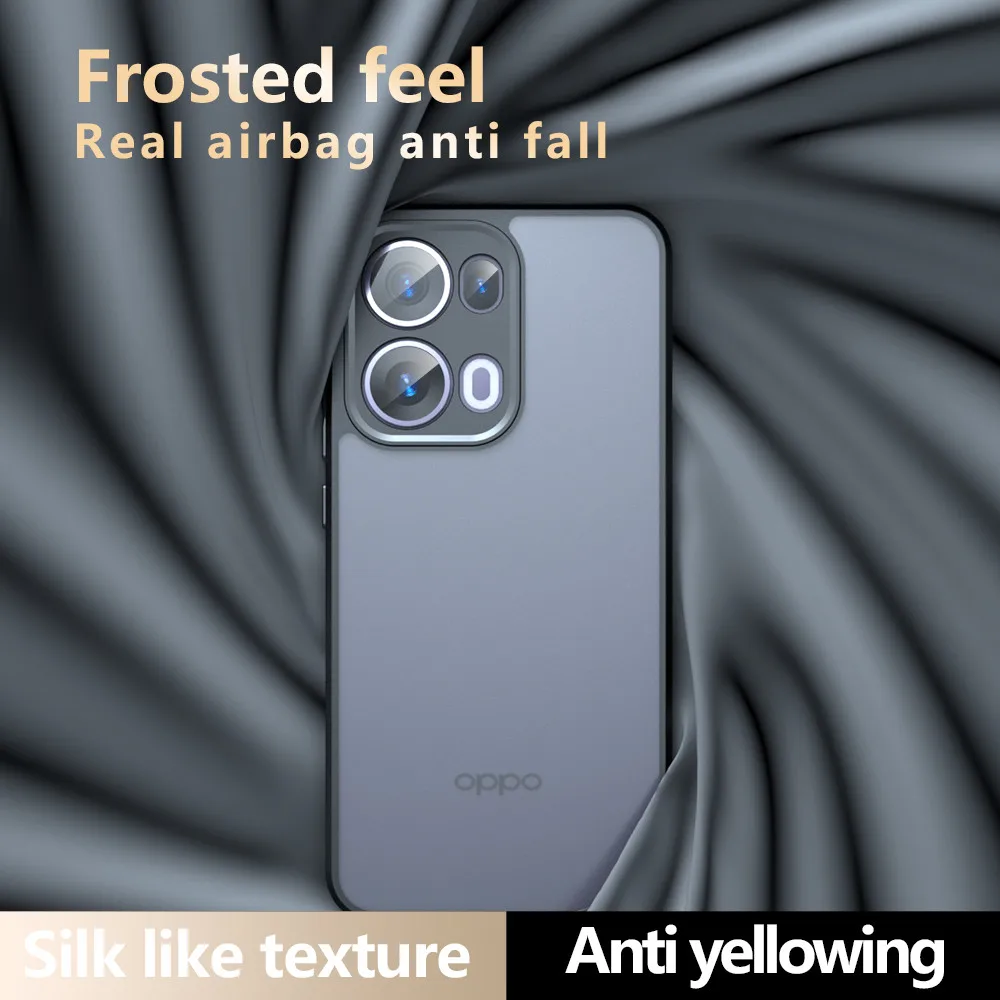ELVEV Shockproof Frosted Matte Back Cover with Lens Protection
