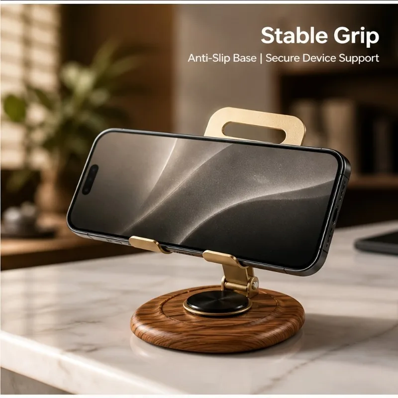Foldable 360° Rotating Cell Phone Desk Stand - Perfect Office Accessory & Gift